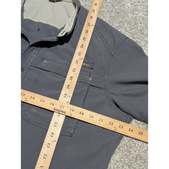 Eddie Bauer Shirt Mens Large Vented SS Hike Fish Camp Zip Pockets Outdoor - Picture 6 of 6